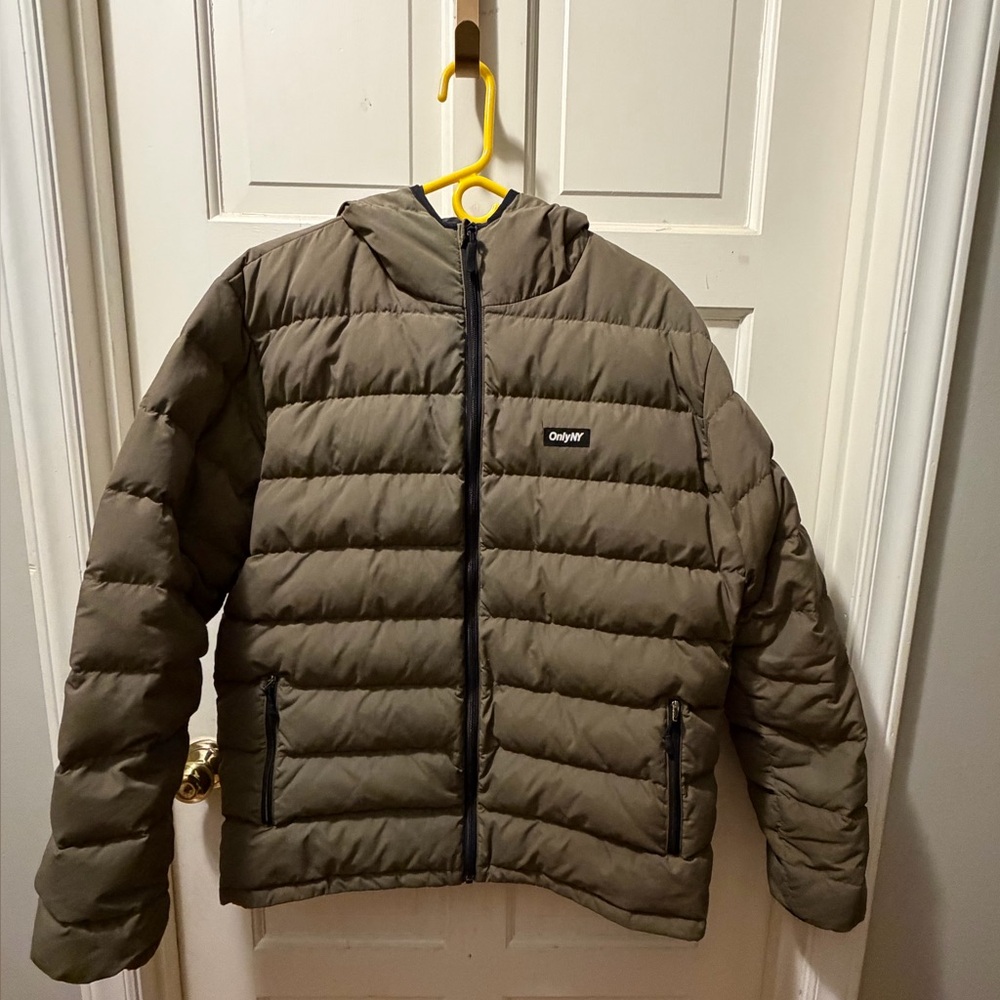 Only Men's Puffer Jacket - Olive